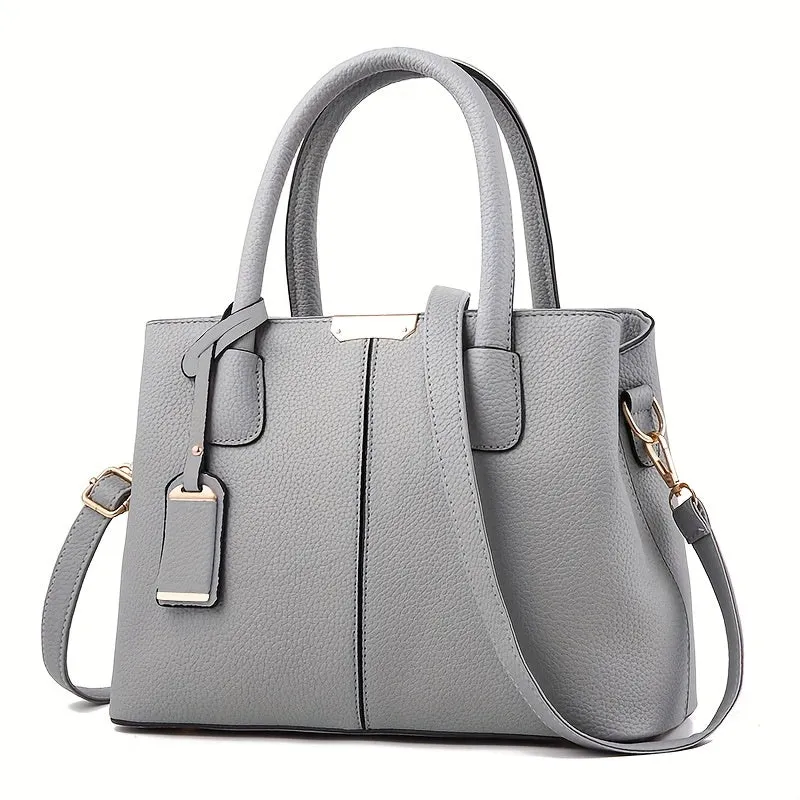 1pc Fashionable Large Tote - PU Leather, Versatile Shoulder & Crossbody Bag