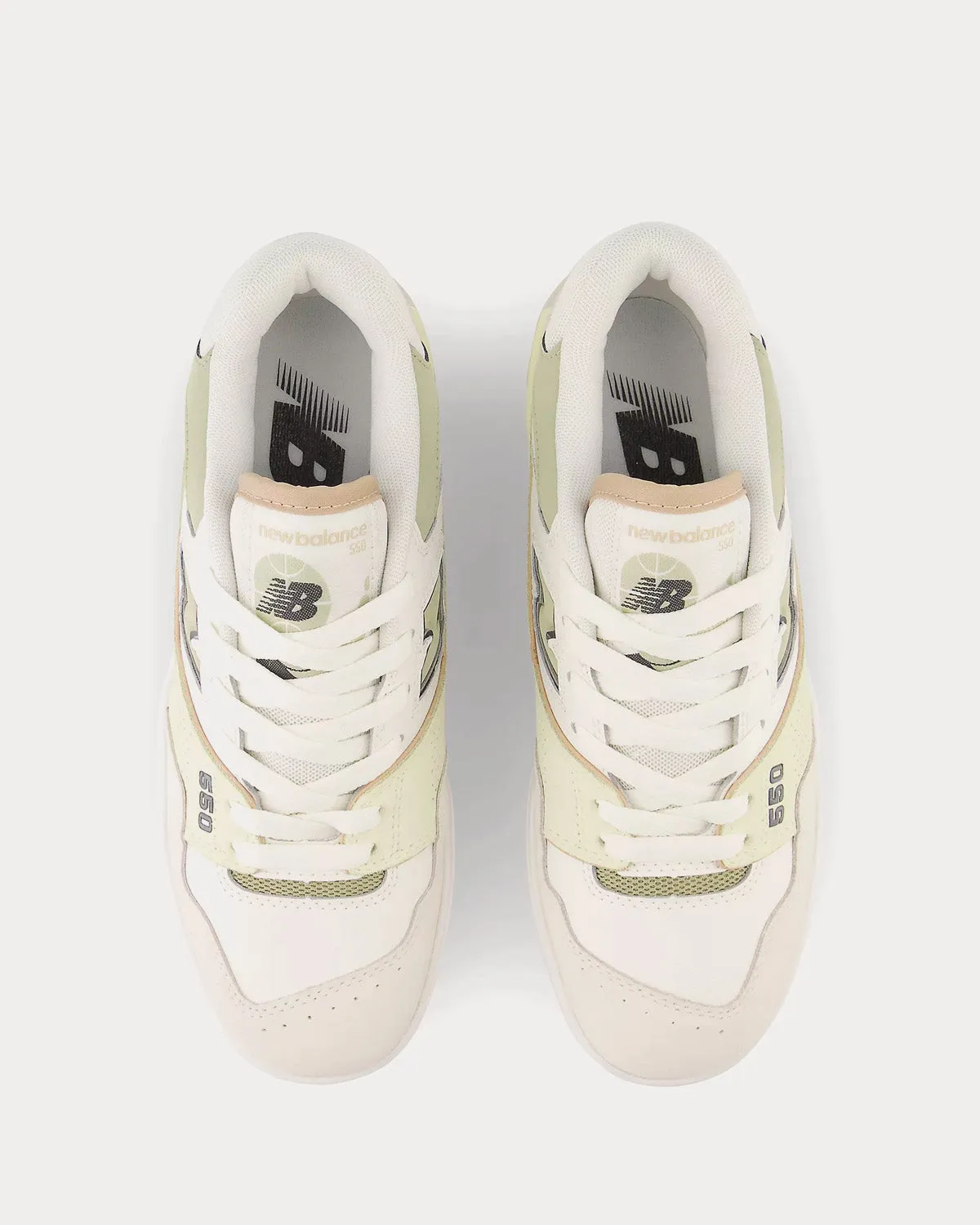 550 Sea Salt / Fatigue Green / Turtledove Low Top Sneakers