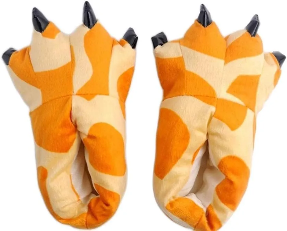 A Pairs Child Boys Girls Indoor Slippers Cute Animal Funny Animal Paw Monster Claw Shoes 4-10 Years