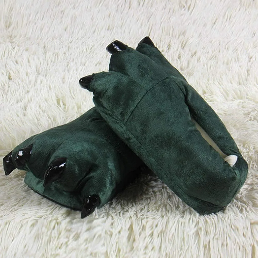A Pairs Child Boys Girls Indoor Slippers Cute Animal Funny Animal Paw Monster Claw Shoes 4-10 Years