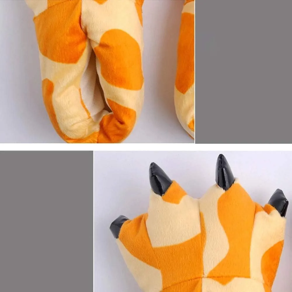 A Pairs Child Boys Girls Indoor Slippers Cute Animal Funny Animal Paw Monster Claw Shoes 4-10 Years