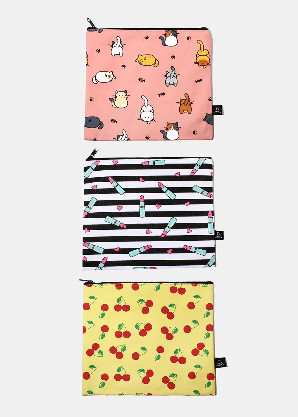 a2o Large Canvas Pouch - Modern Lips