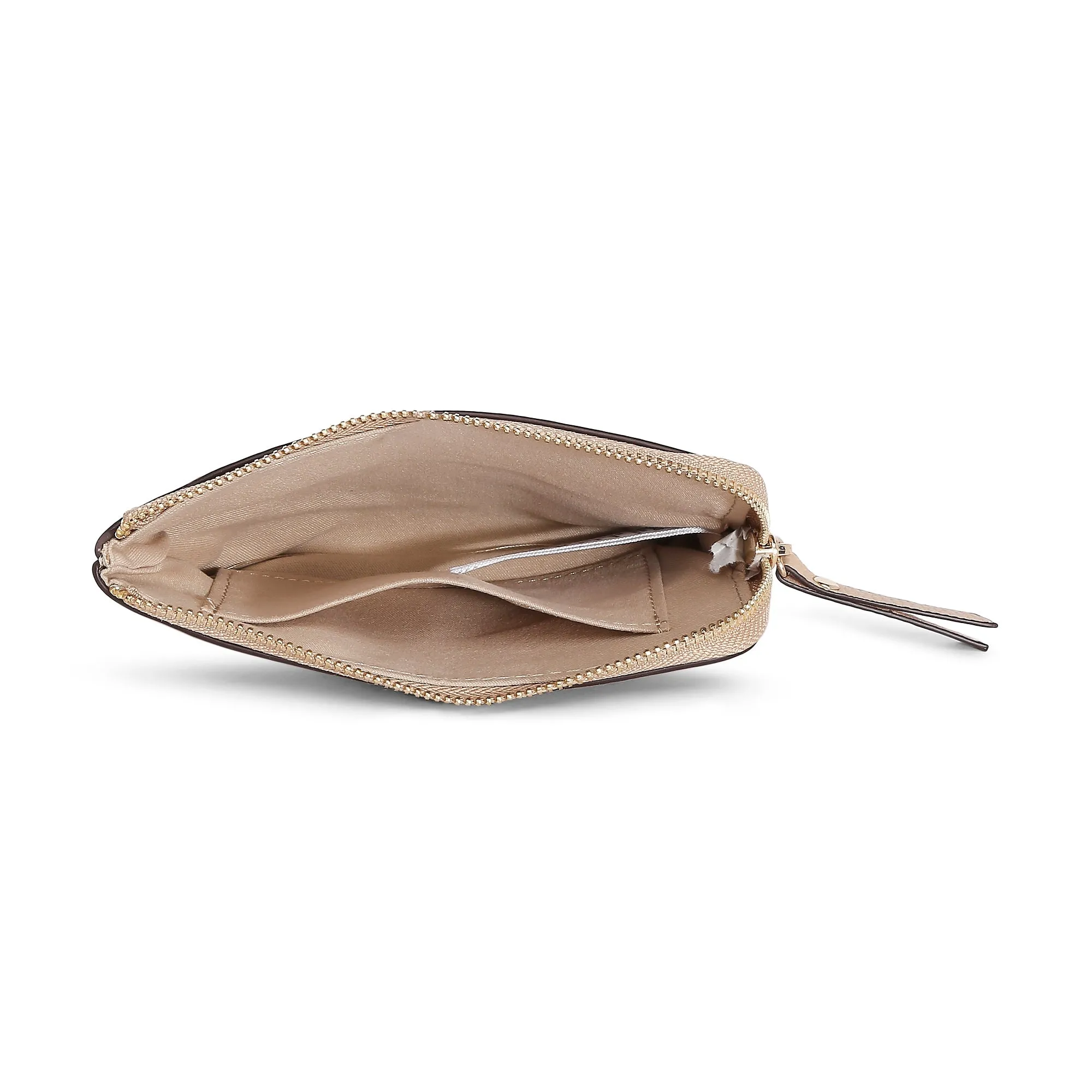 Accessorize London Women's Faux Leather Beige Colourblock Coin Purse