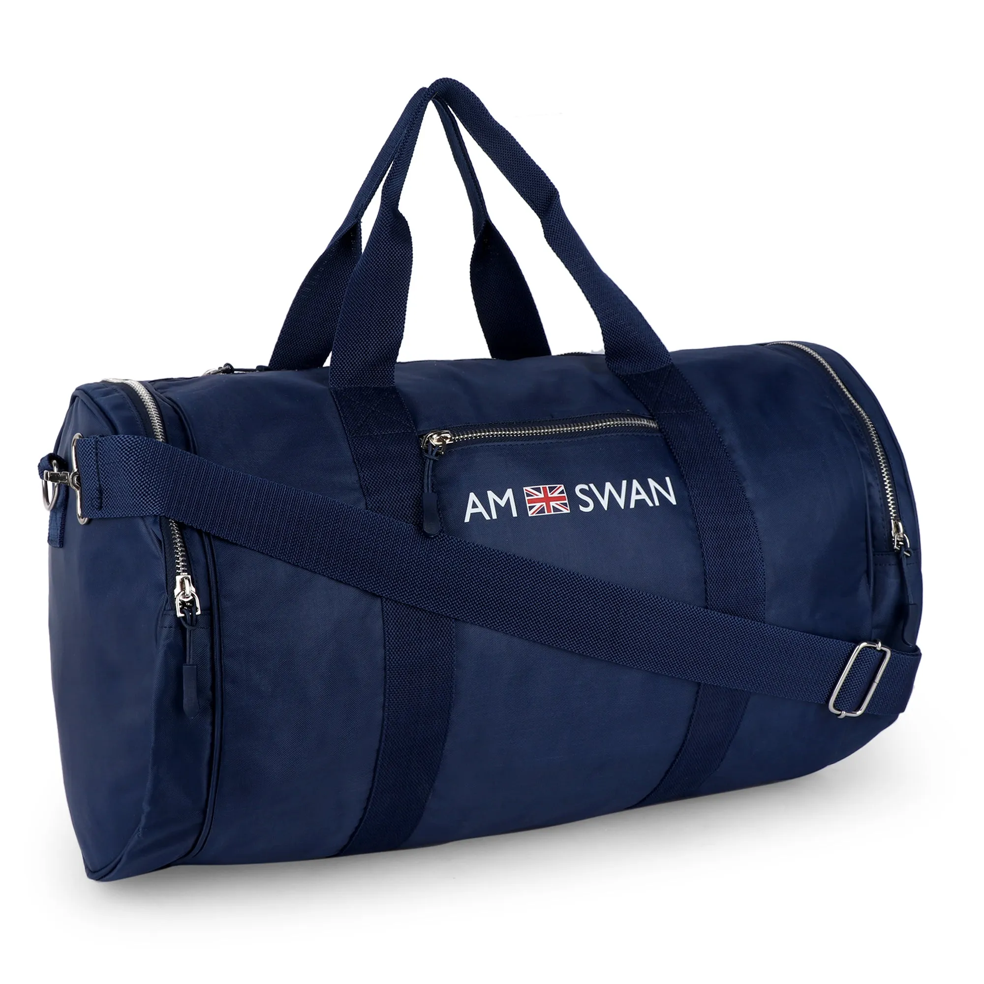 Amswan  Unisex Navy Duffle Bag Stylish Versatility For Travel & Beyond