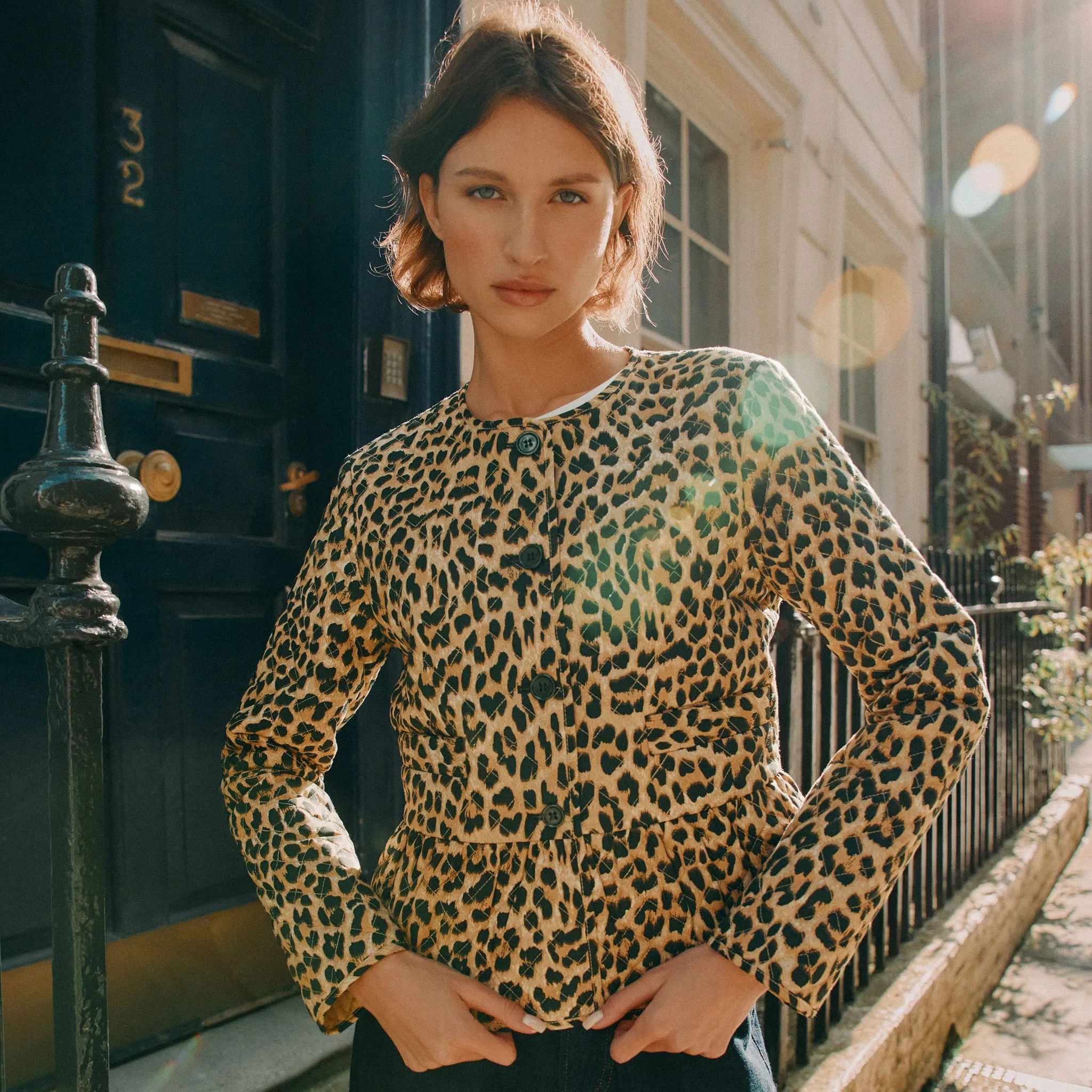 Animal Print Quilted Jacket
