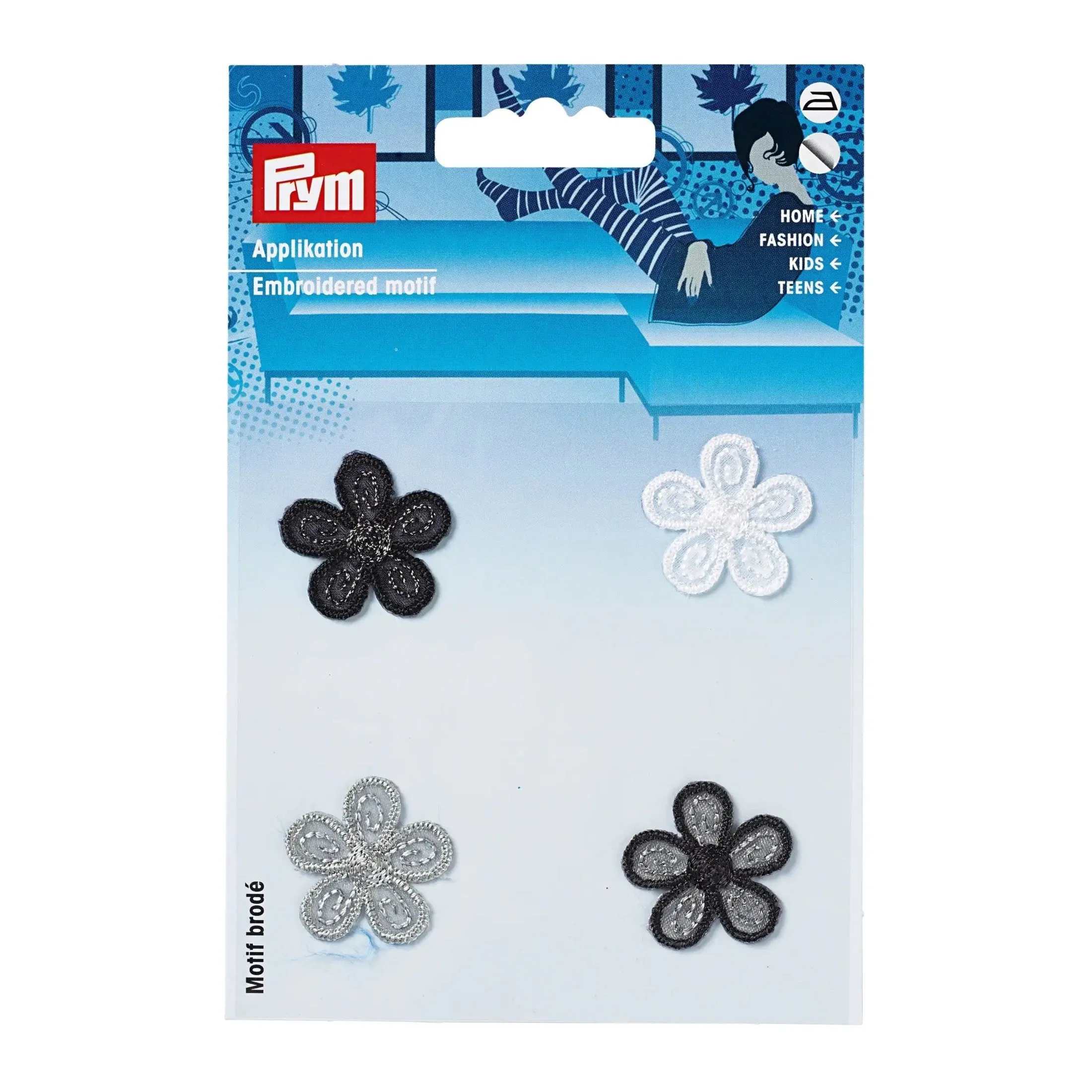 Applique, Flowers, 4 pc