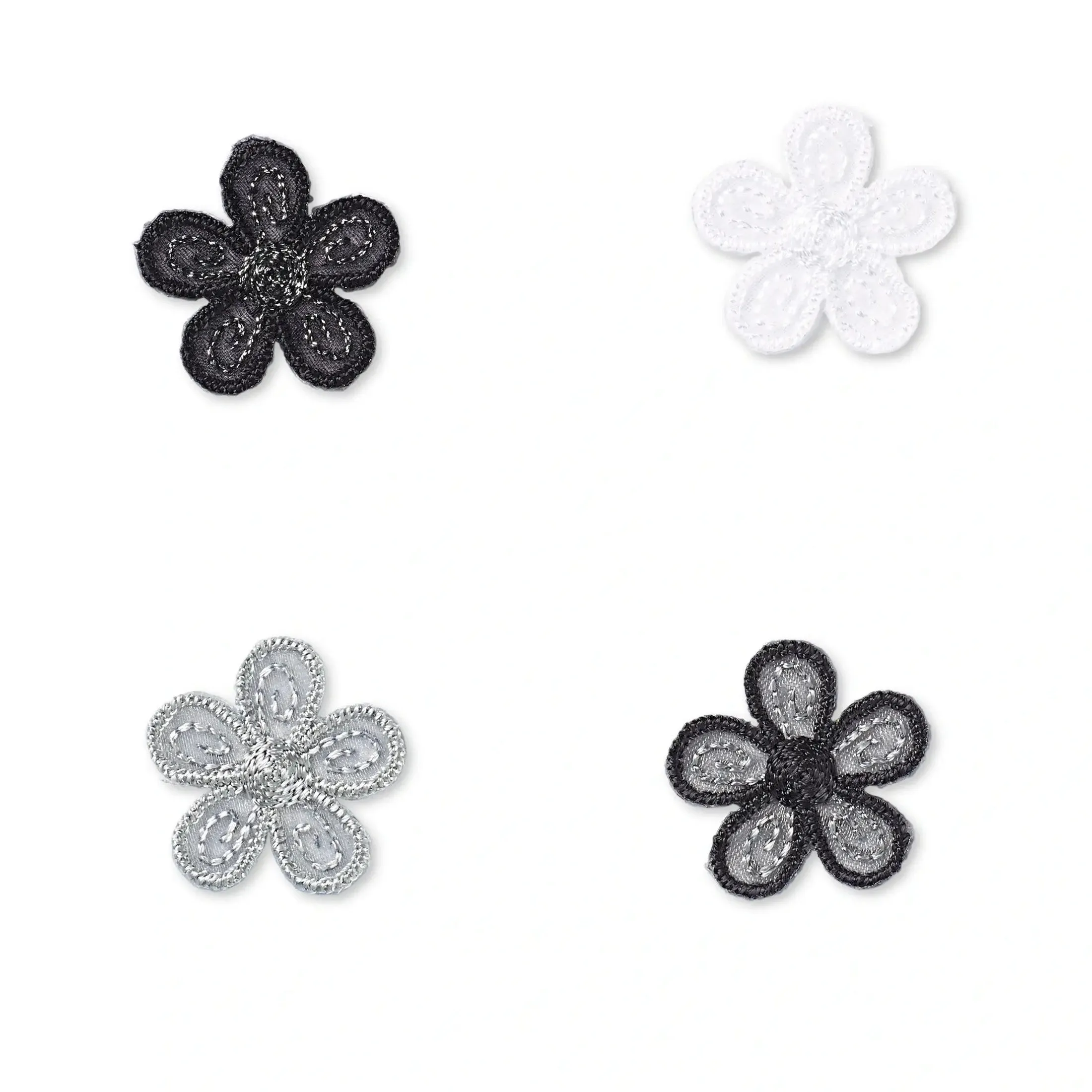 Applique, Flowers, 4 pc