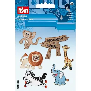 Applique, Zoo Animals, 6 pc