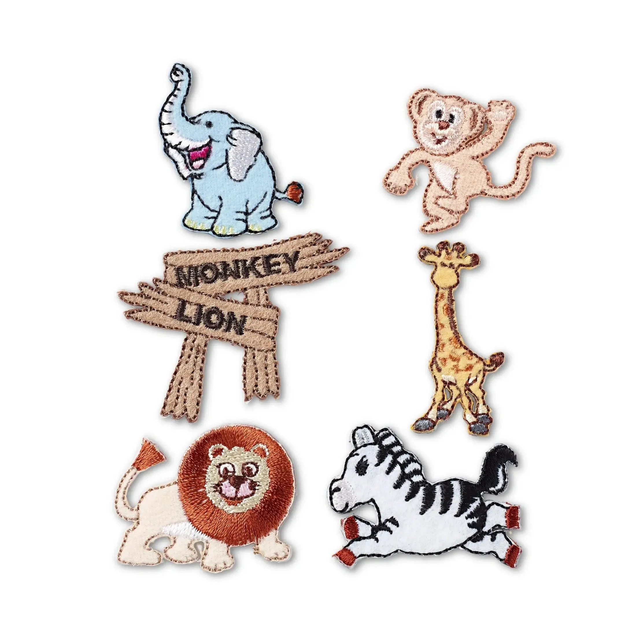 Applique, Zoo Animals, 6 pc