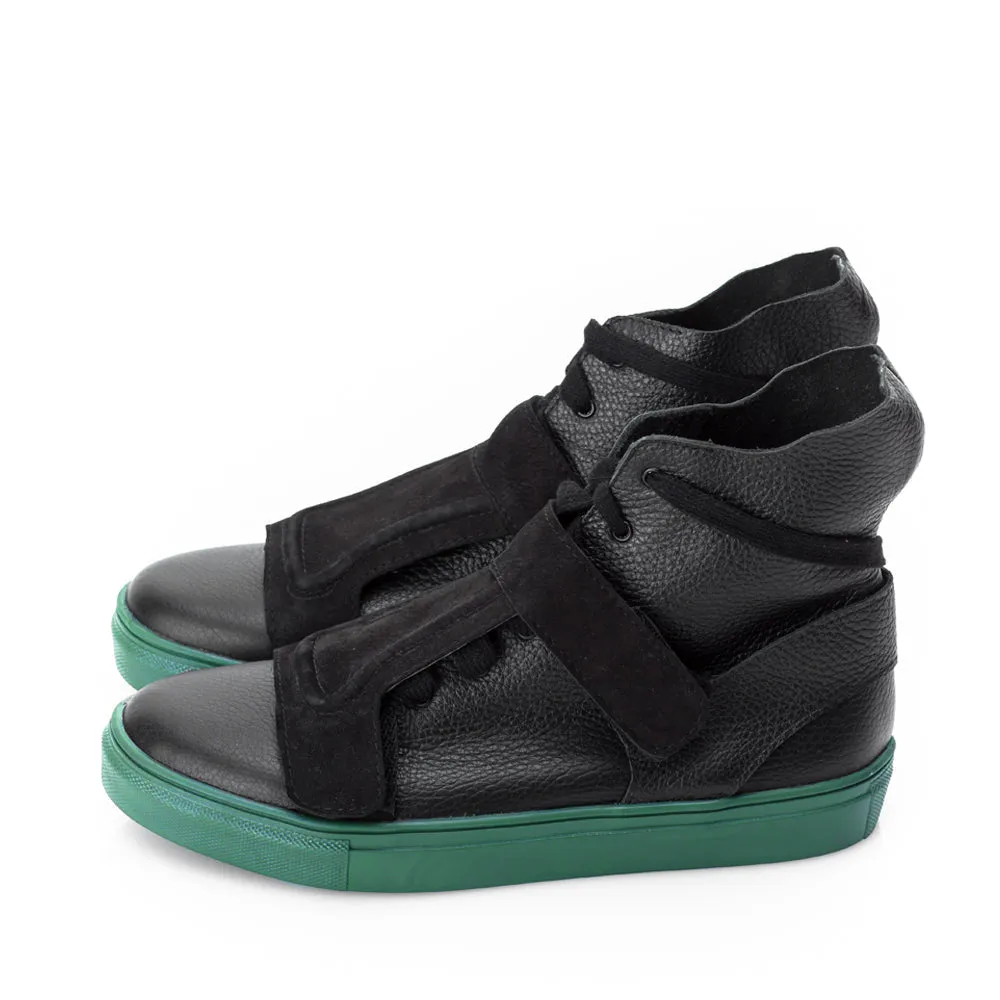 Armour Textured Sneakers - green sole
