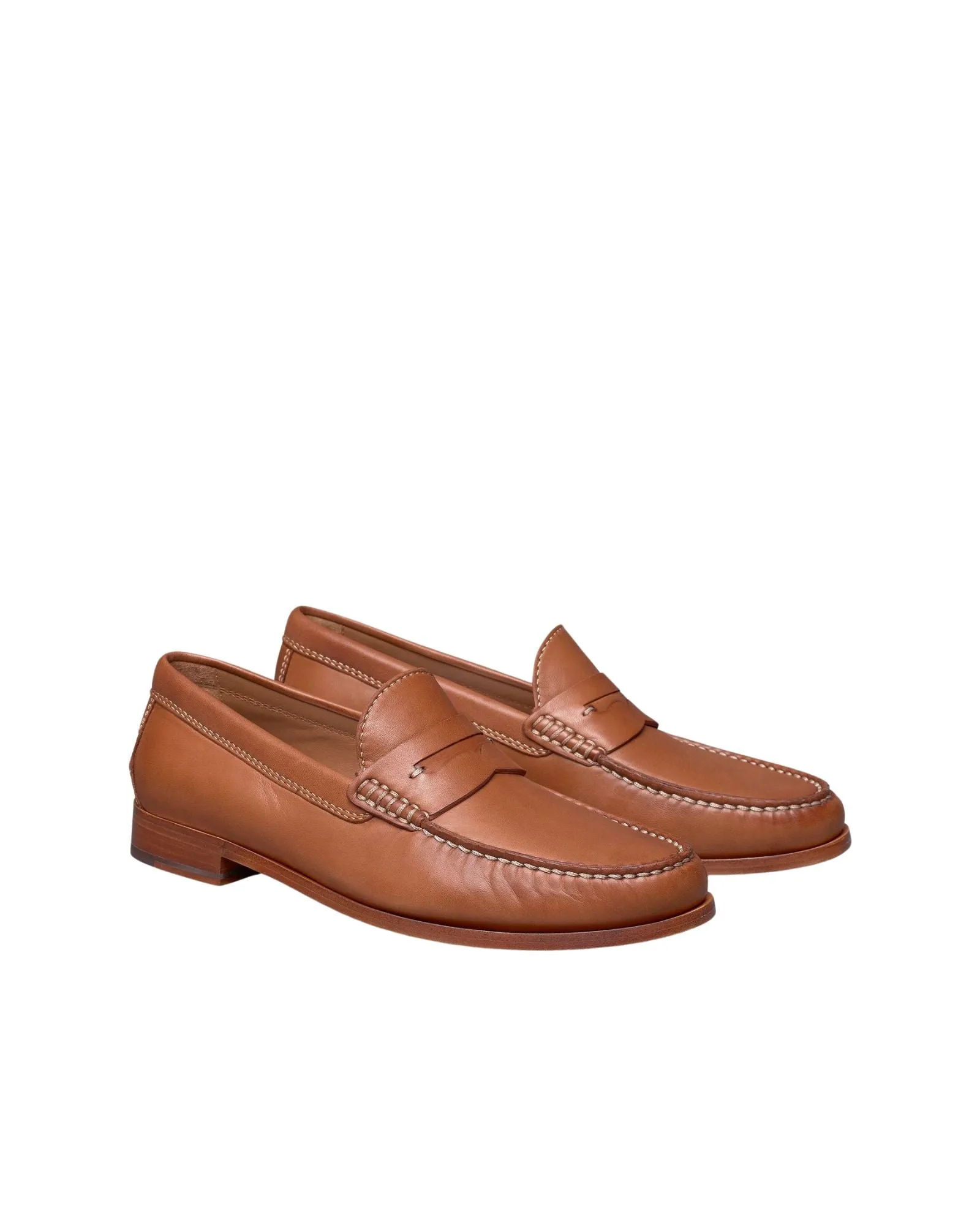 Baldwin Penny Loafer In Cognac Sheepskin Leather