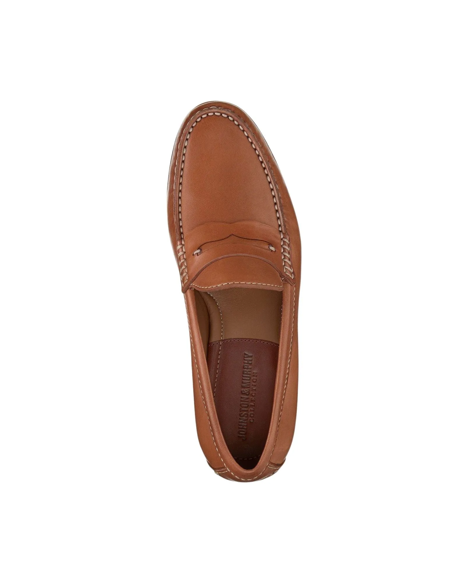 Baldwin Penny Loafer In Cognac Sheepskin Leather