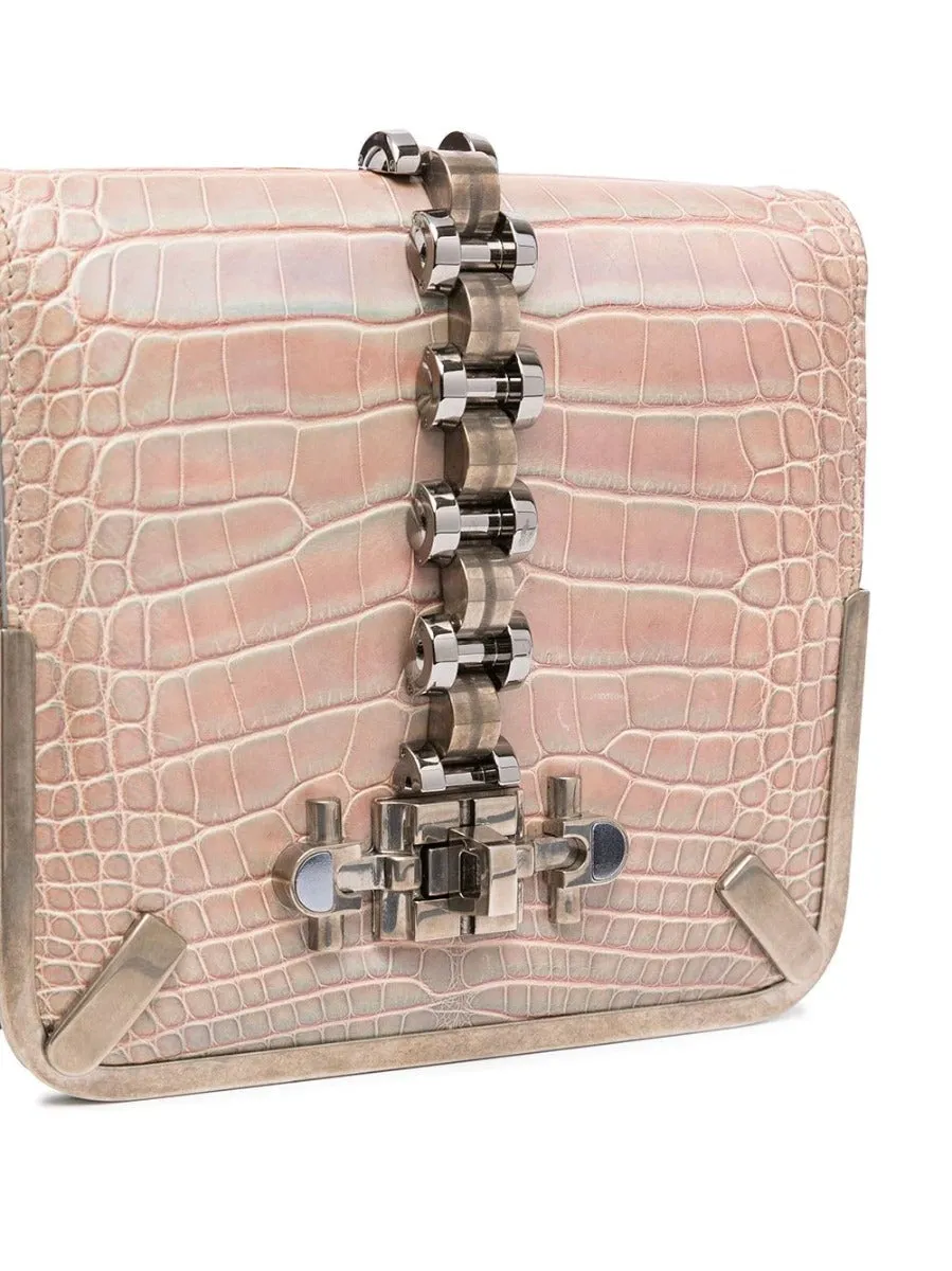 Beige Pearlescent Clutch
