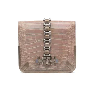 Beige Pearlescent Clutch
