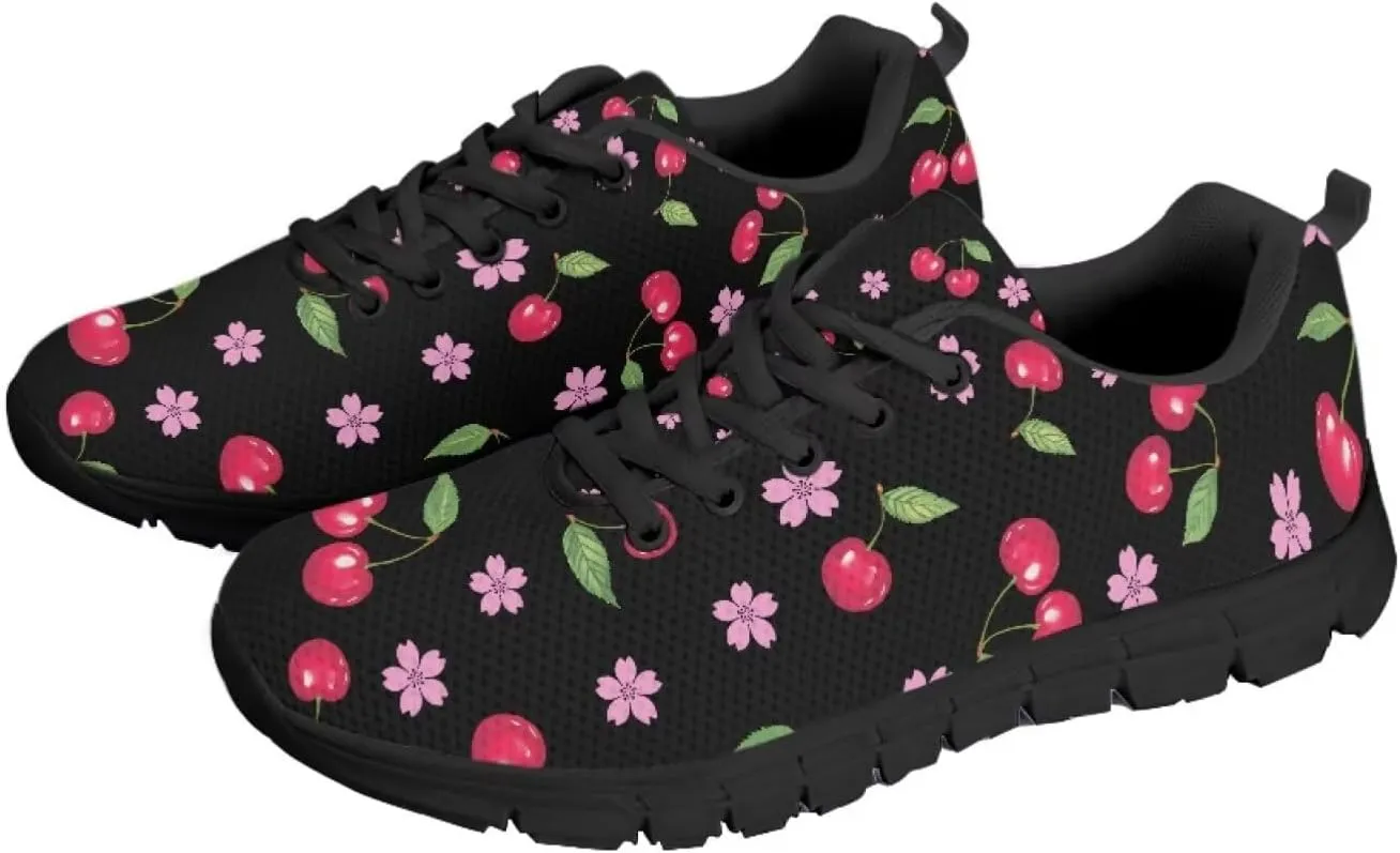 Bigcardesigns Womens Lightweight Athletic Fashion Sneaker Jogging Running Sports Shoes Colorful Floral Design