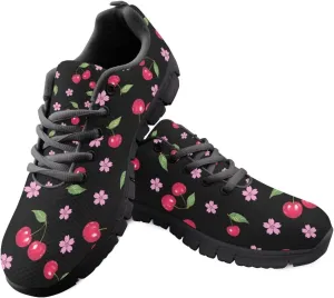 Bigcardesigns Womens Lightweight Athletic Fashion Sneaker Jogging Running Sports Shoes Colorful Floral Design