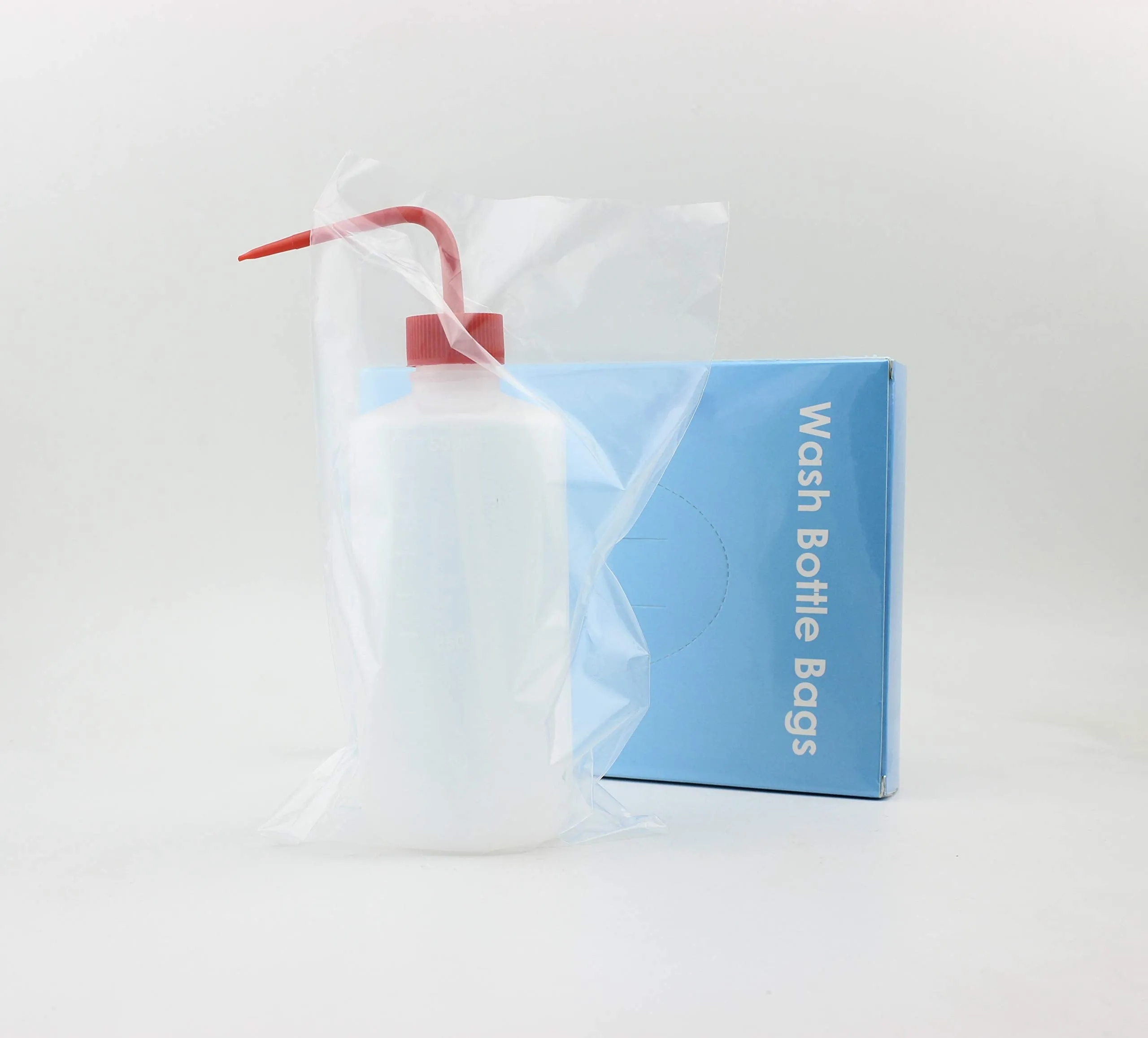 BISIBITA2 Tattoo Wash Bottle Bags Disposable Squeeze Bottle Cover Sleeves Tattoo Bottle Bags 250pcs (Clear)