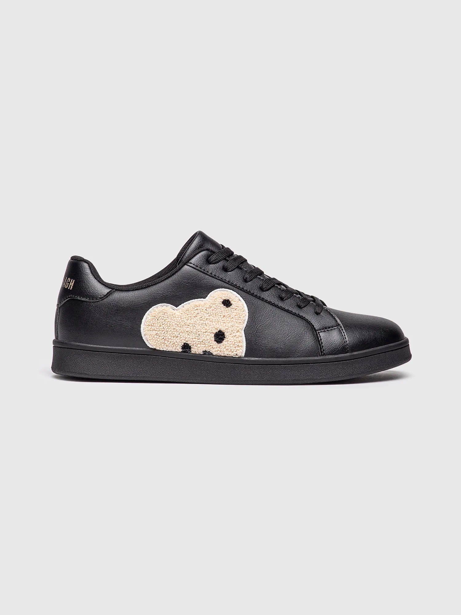 Black Plush Sneakers