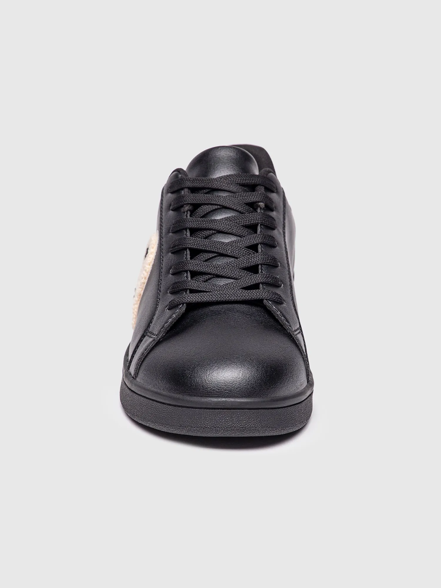 Black Plush Sneakers