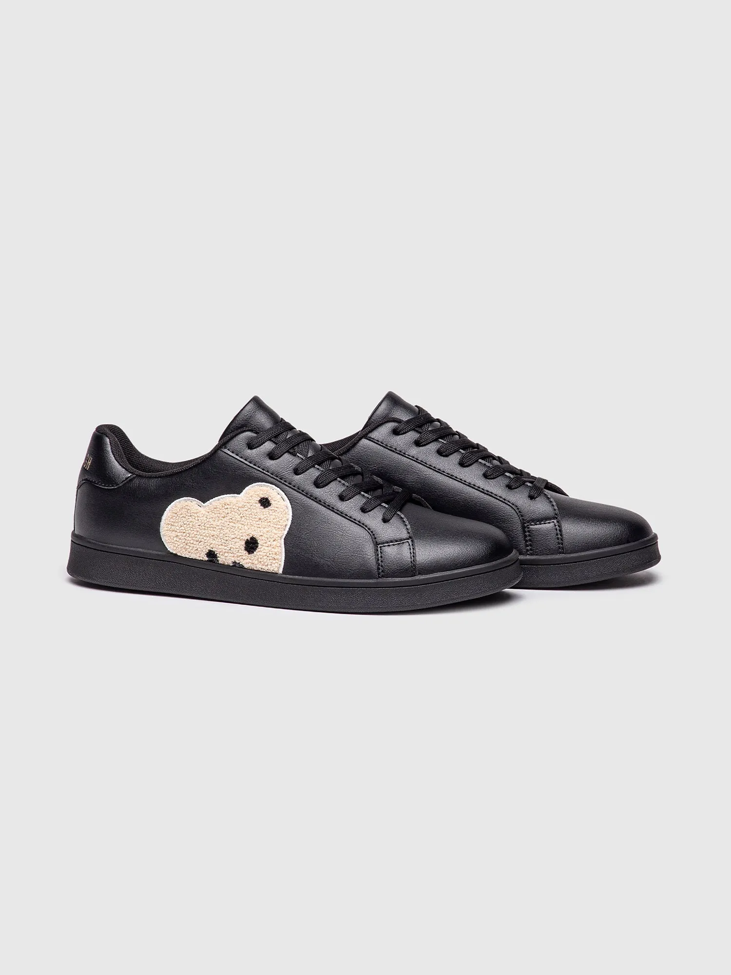 Black Plush Sneakers