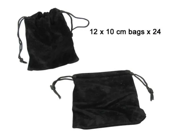 Black Velvet Gift Bag - 24 Units