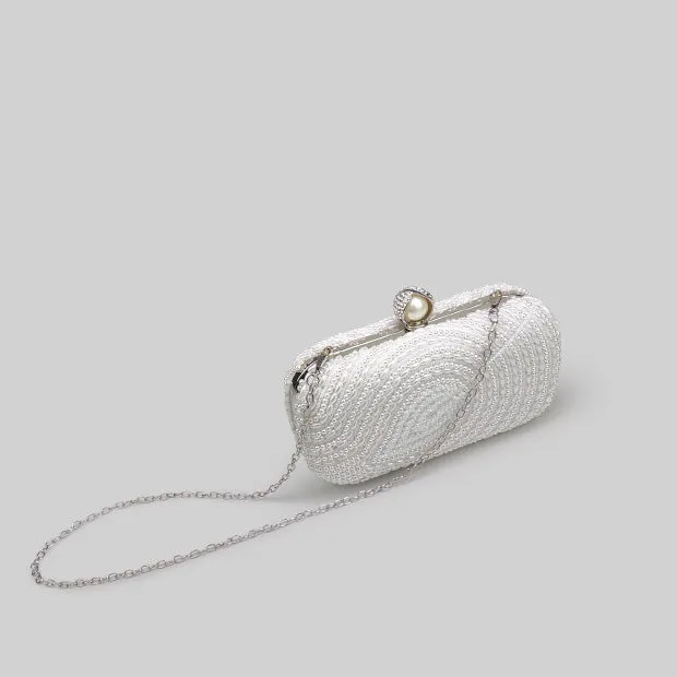 Bridal Wedding Trendy Pearl Senior Clutch Bag