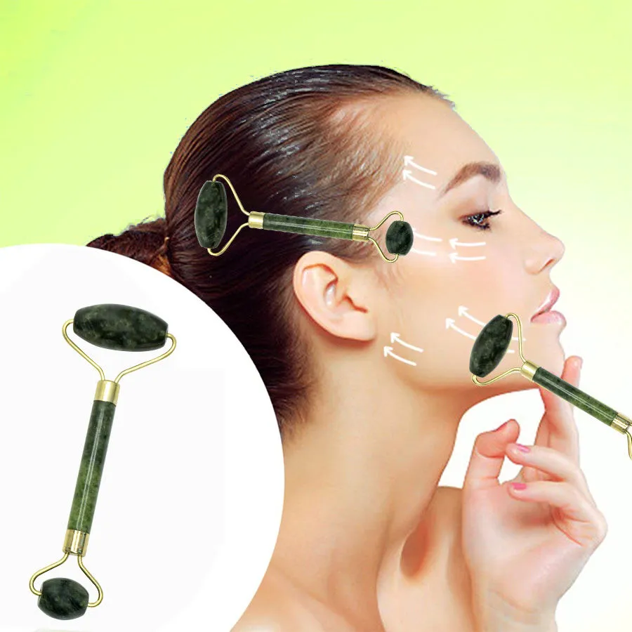 Bronson Professional Jade Roller Massager Tool (Green)