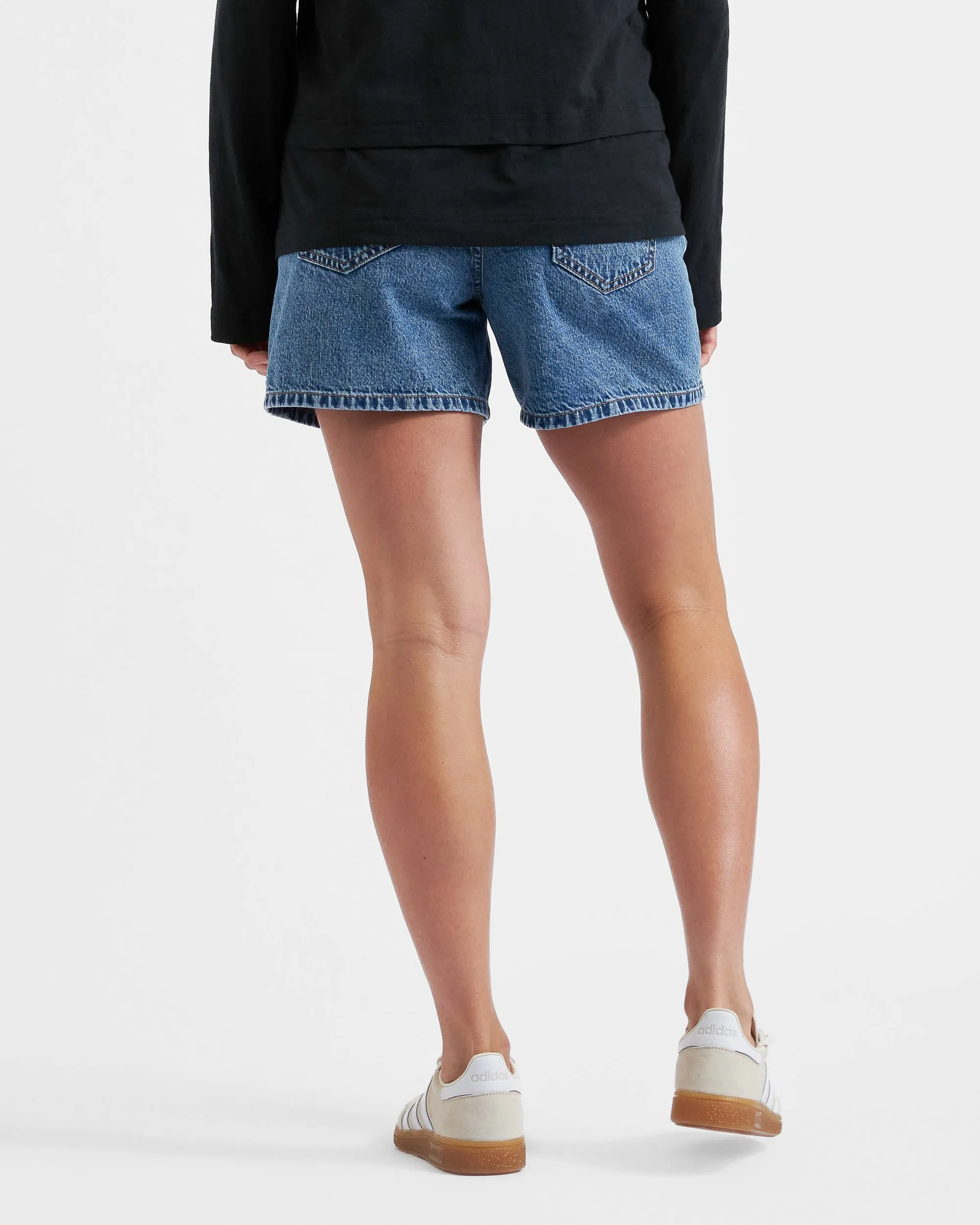 Brooklyn Denim Short  Mid Wash