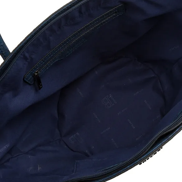 BULAGGI CLAIR SHOPPER BAG IN DARK BLUE