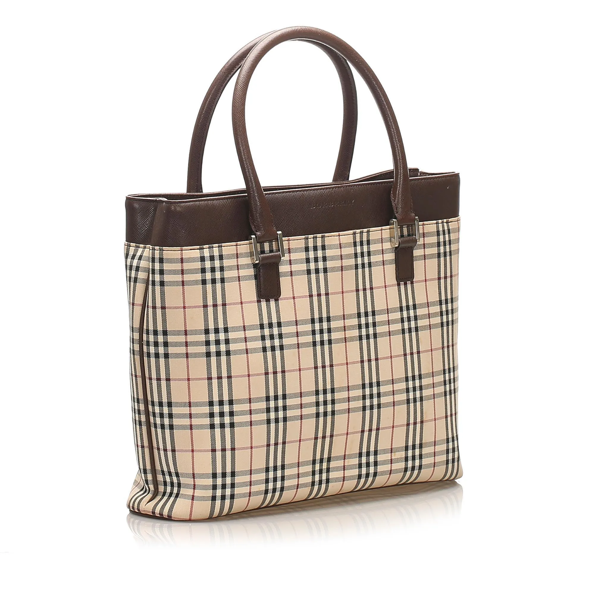 Burberry House Check Canvas Tote Bag (SHG-11542)