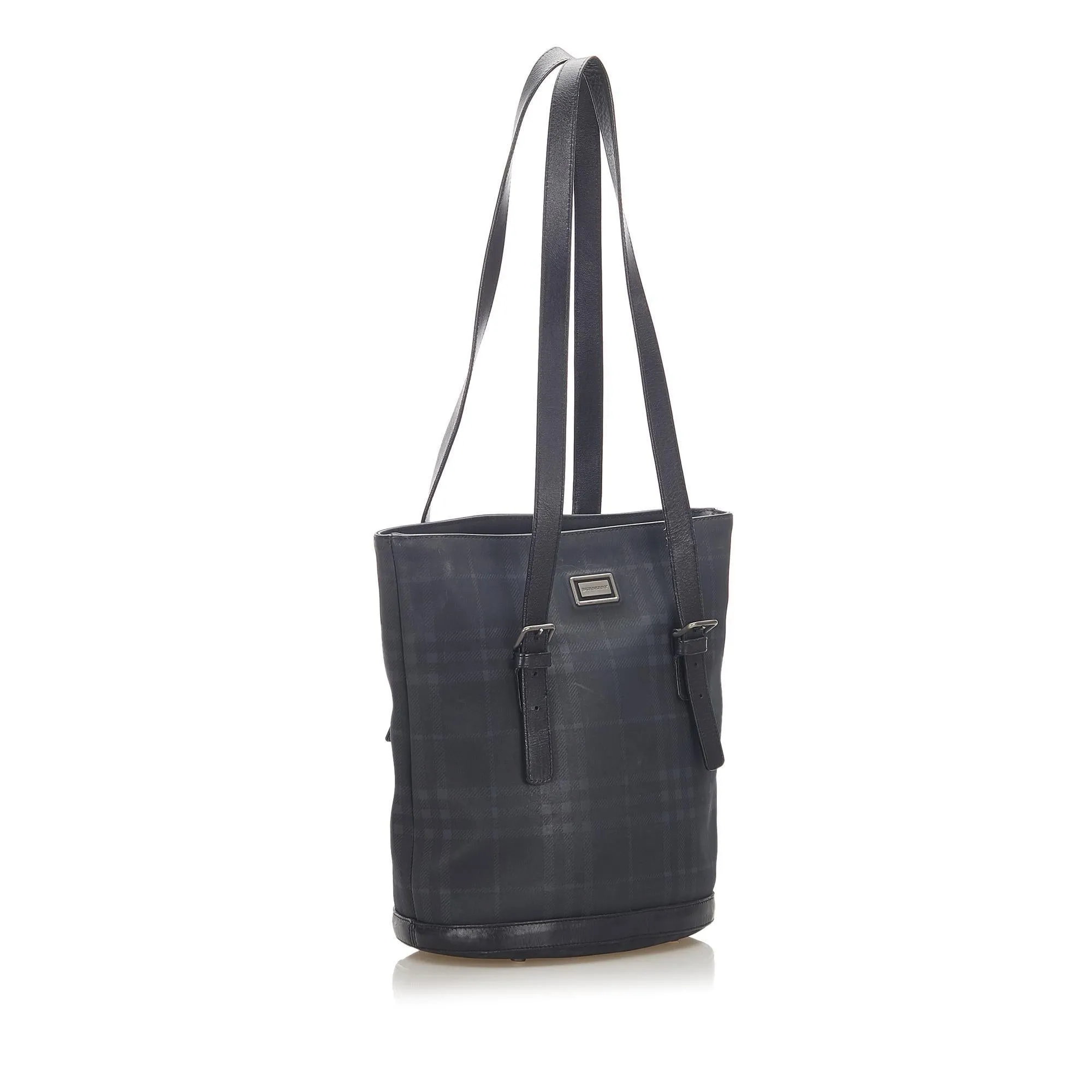 Burberry Tonal Check Tote Bag (SHG-17686)