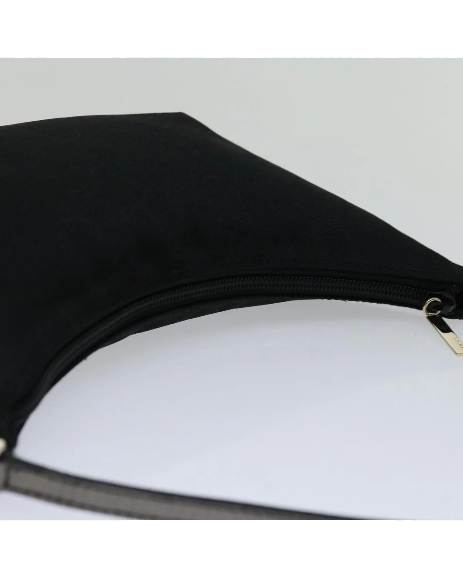 Canvas Shoulder Bag with Iconic GG Pattern and Leather Trim