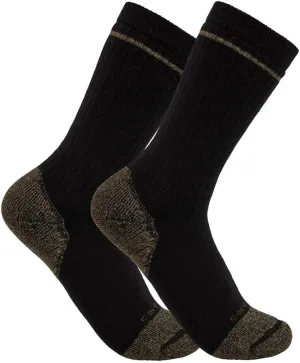Carhartt Men's Midweight Cotton Blend Steel Toe Sock 2 Pack