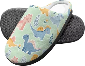 Cartoon Winter Plush Warm Slippers for Kids Boys Girls Slip On House Slippers Flannel Fuzzy Indoor Shoes SizeUS 9-15