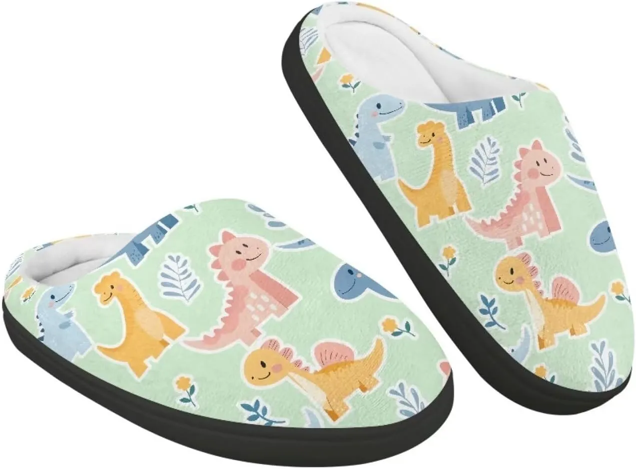 Cartoon Winter Plush Warm Slippers for Kids Boys Girls Slip On House Slippers Flannel Fuzzy Indoor Shoes SizeUS 9-15