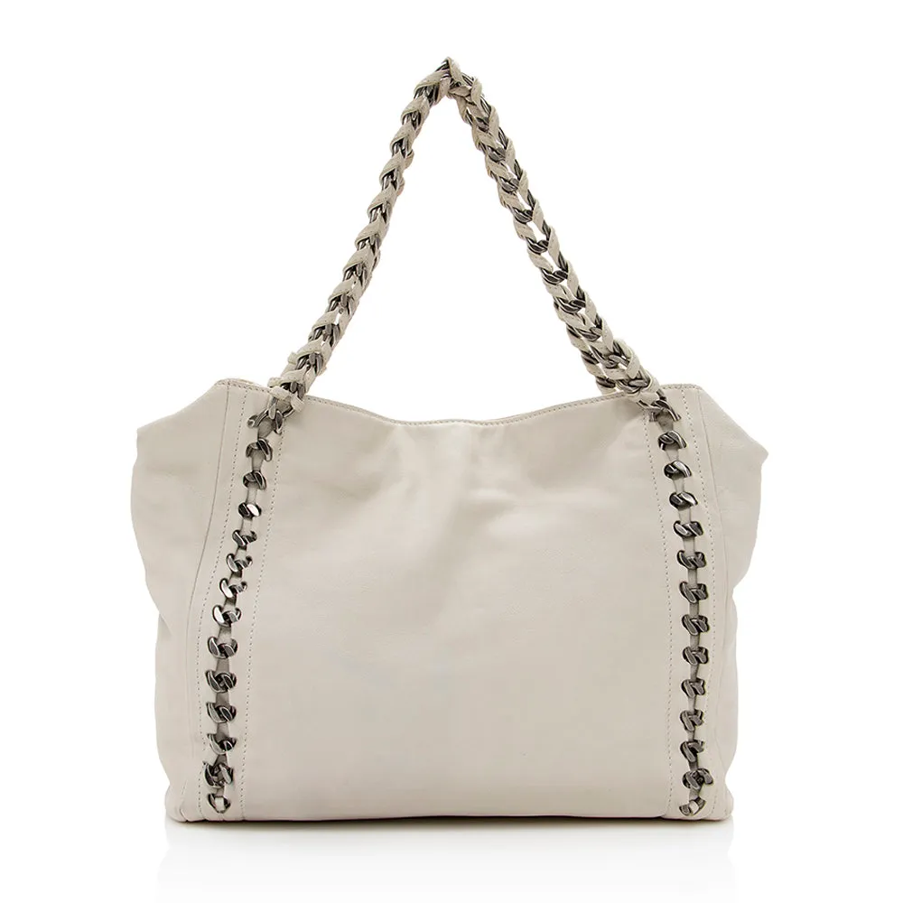 Chanel Leather Modern Chain Tote (SHF-16098)