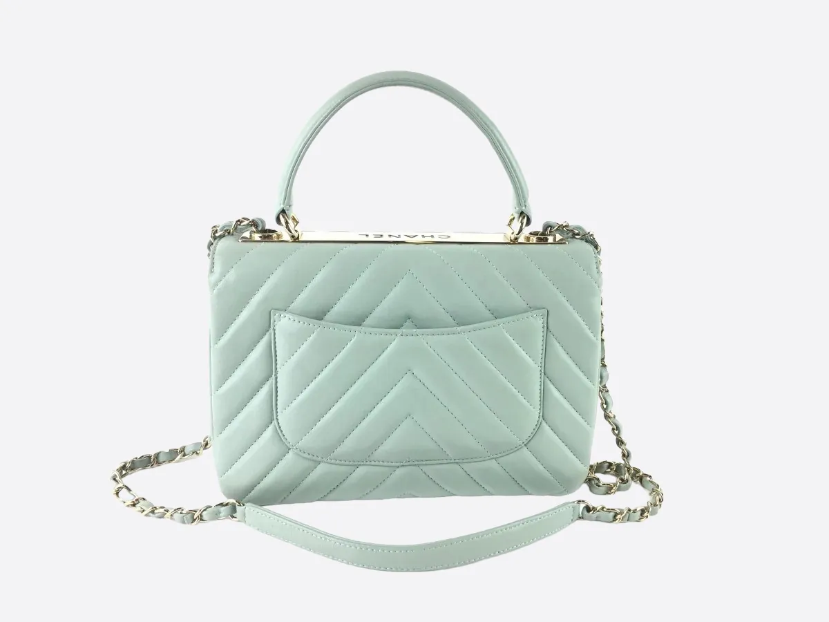 Chanel Mint Lambskin Small Trendy CC Bag