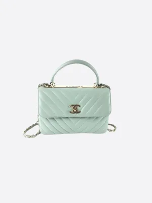 Chanel Mint Lambskin Small Trendy CC Bag