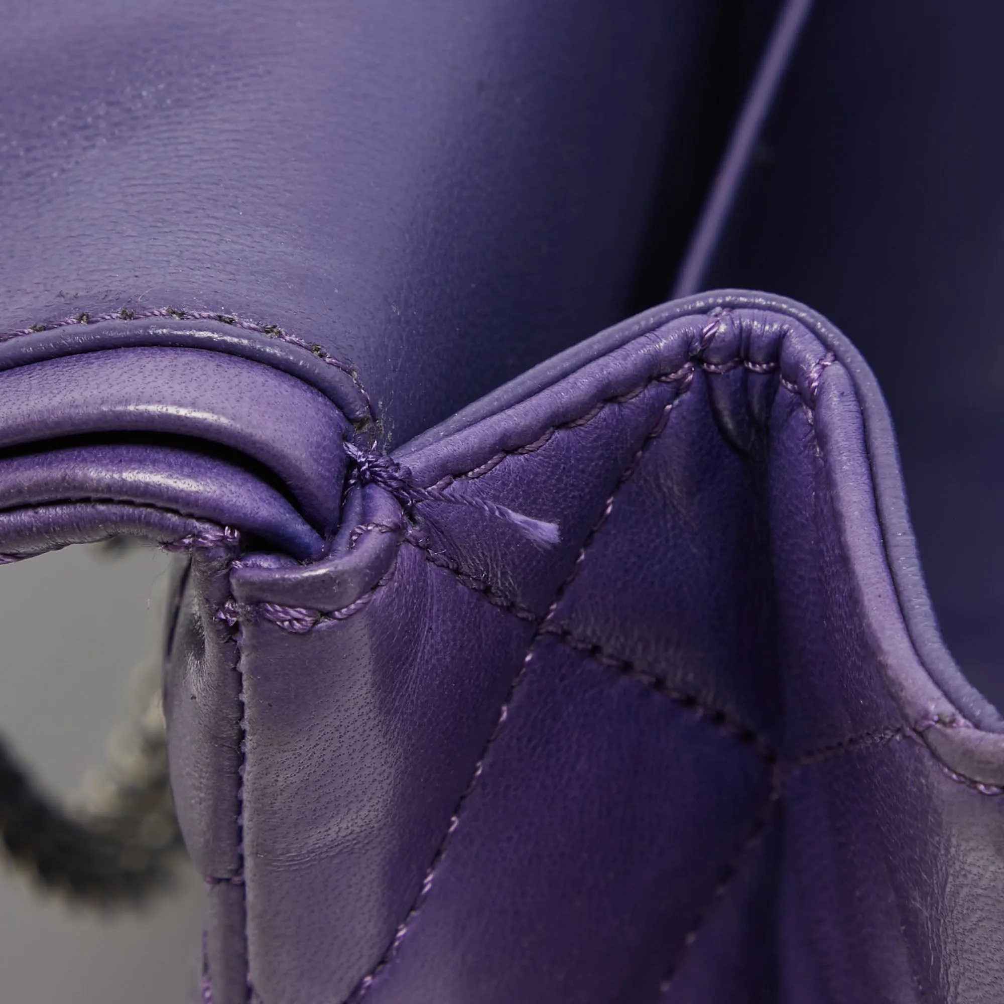CHANEL Purple Quilted Leather 227 Reissue 2.55 New Bag