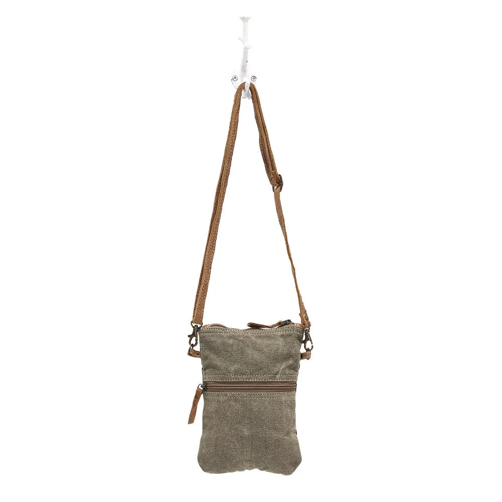 CHEVRON PRINT" CROSS BODY BAG