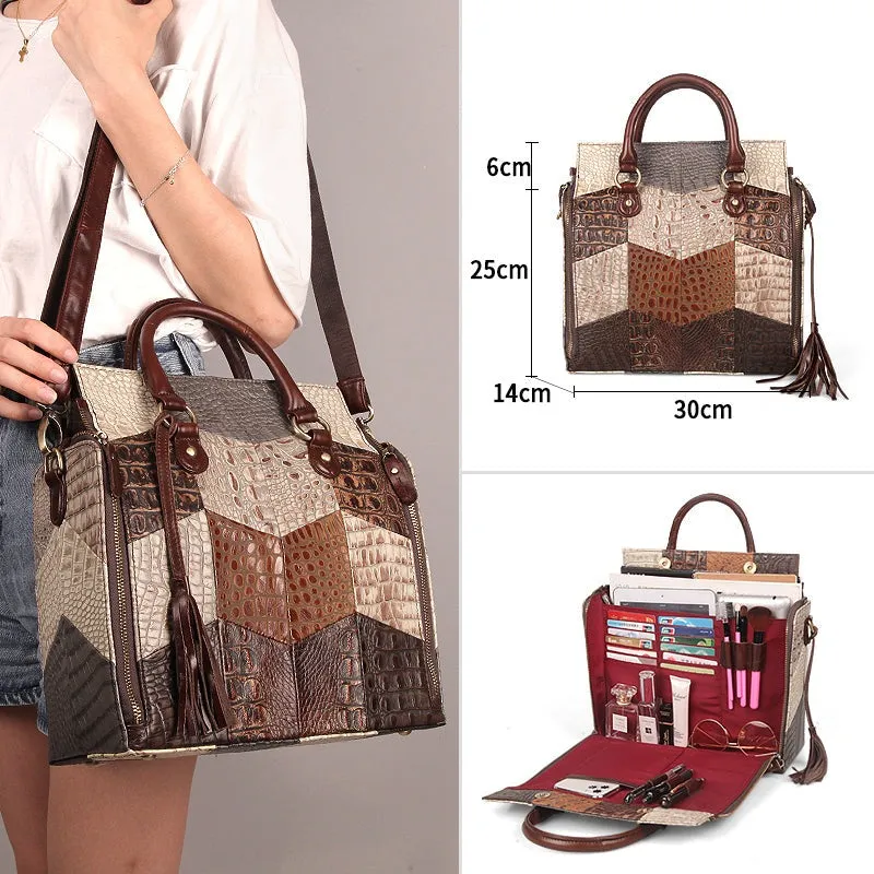Chic Mom Tote - Soft Cowhide Leather Handbag by The Nevermore
