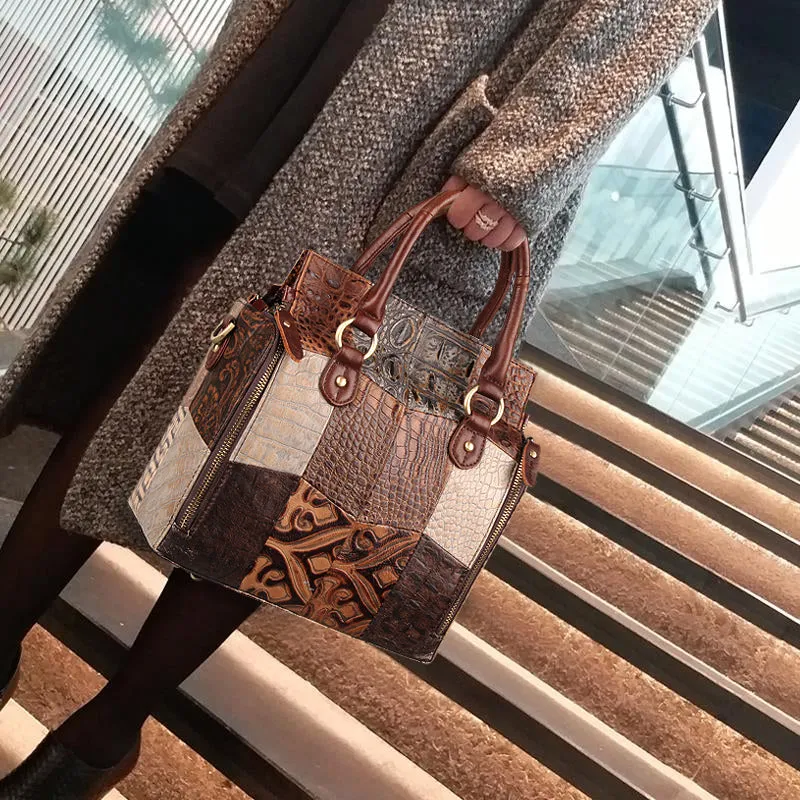 Chic Mom Tote - Soft Cowhide Leather Handbag by The Nevermore