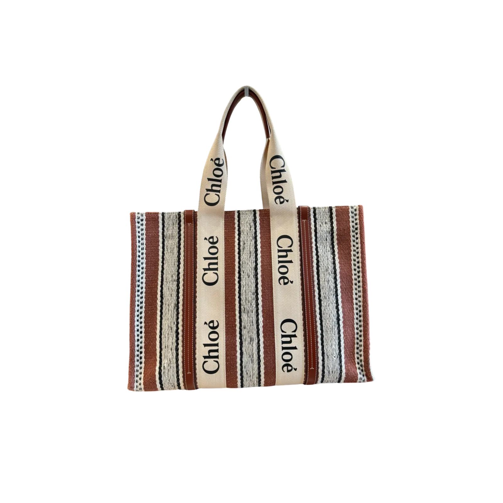 Chloe Large Woody Linen Tote