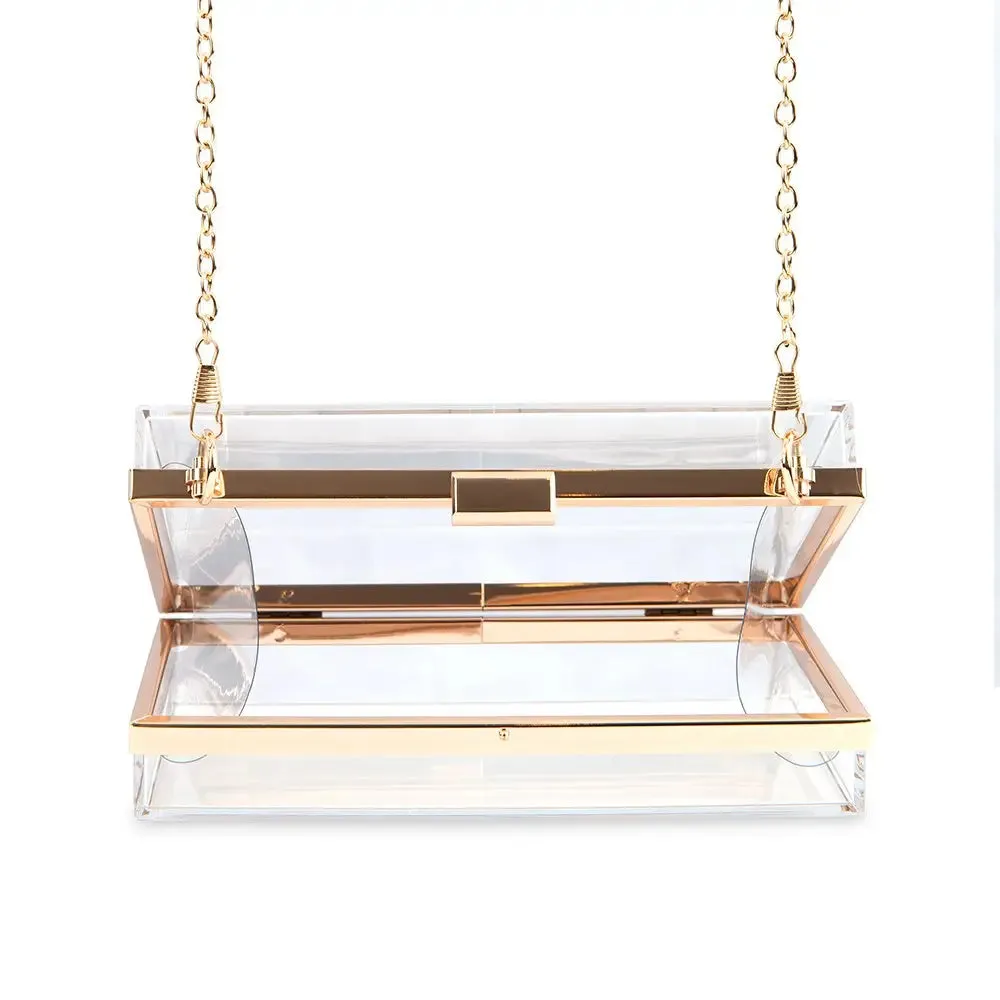 Clear Box Clutch/Crossbody Bag