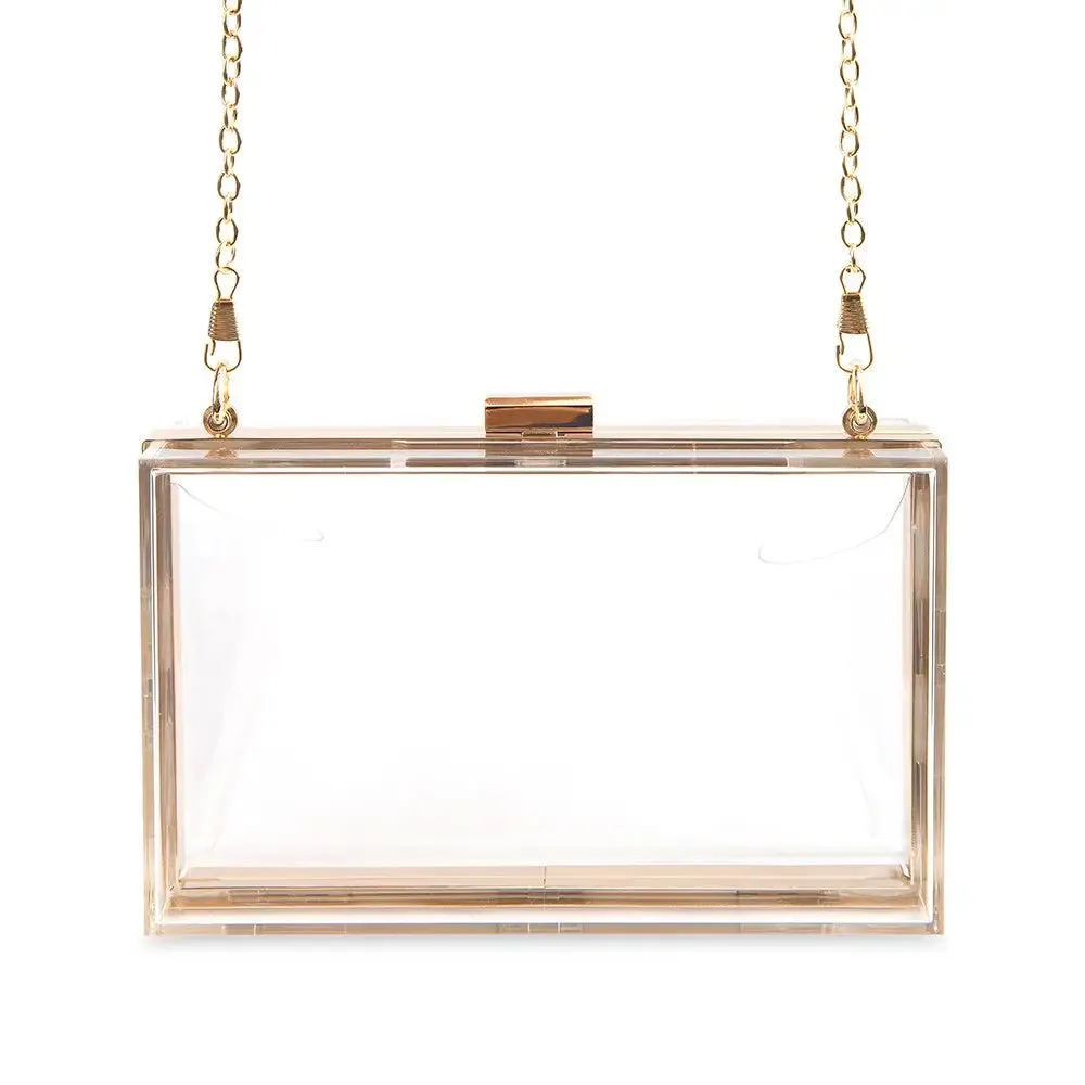 Clear Box Clutch/Crossbody Bag