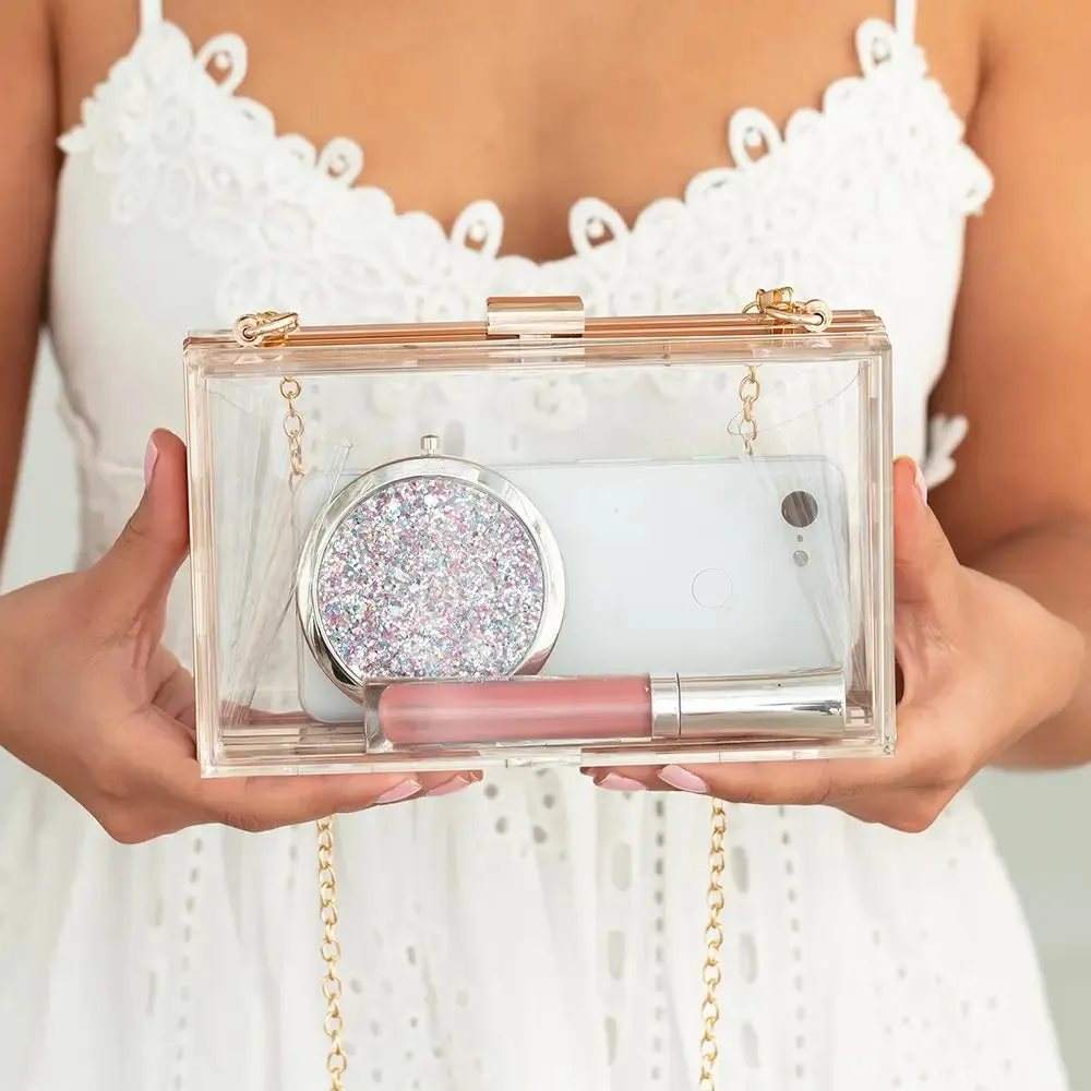 Clear Box Clutch/Crossbody Bag