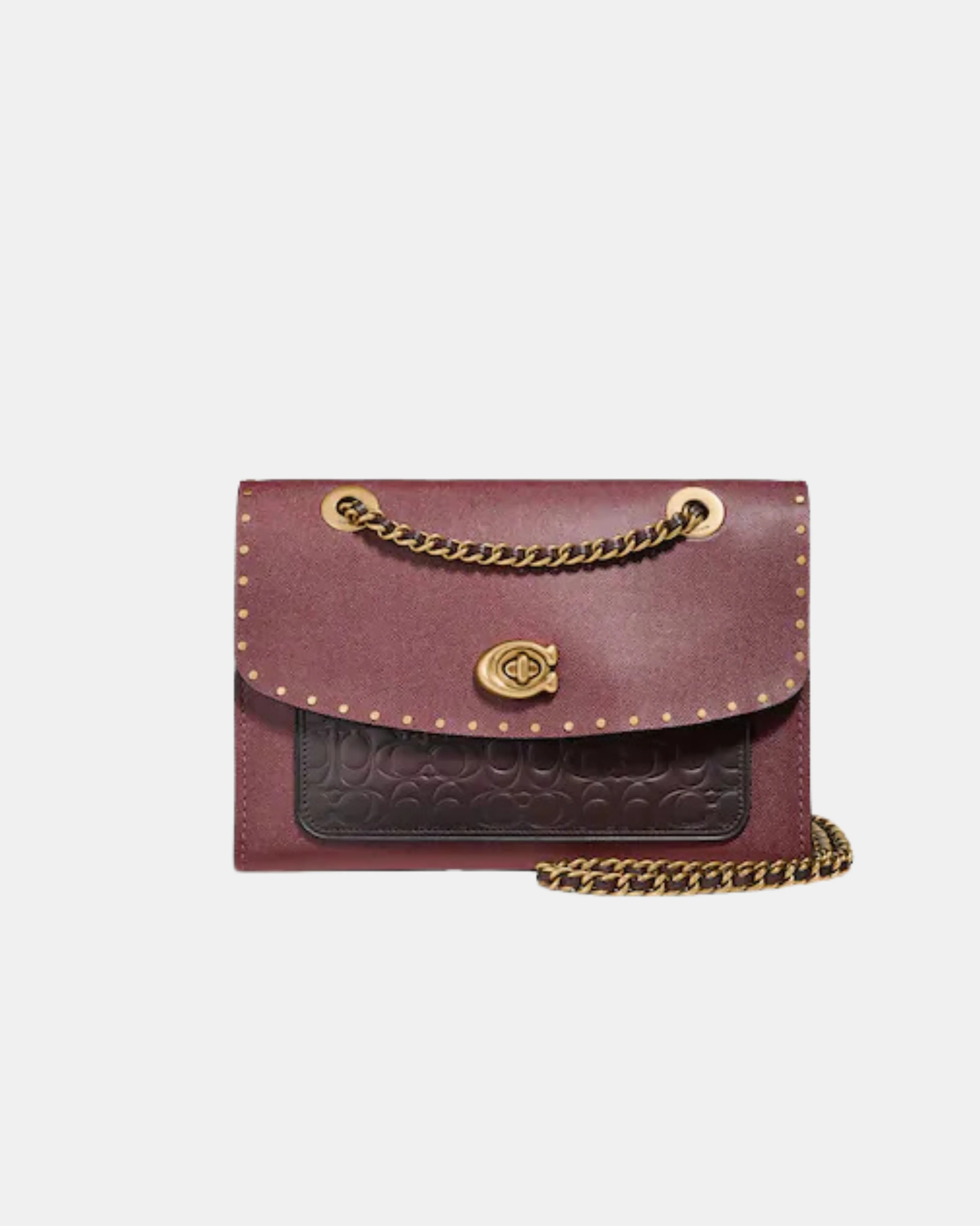 Coach Parker In Signature Leather With Rivets
