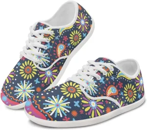 Coloranimal Womens Sneakers Barefoot Shoes Women Casual Walking Shoes Lace Up Shoes Wide Toe Box Shoes Fashion Sneakers Lightweight Footwear
