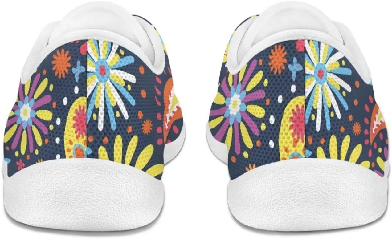 Coloranimal Womens Sneakers Barefoot Shoes Women Casual Walking Shoes Lace Up Shoes Wide Toe Box Shoes Fashion Sneakers Lightweight Footwear