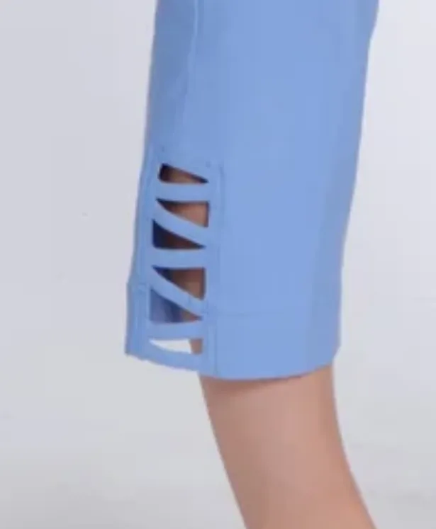 Cornflower Fine Line Twill Crop Pant